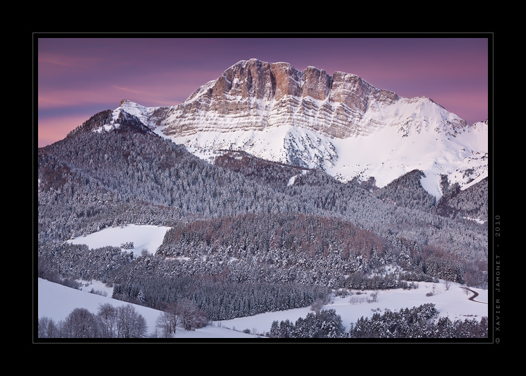 Ecrins de Lumi&egrave;re - Photographies de Xavier Jamonet - Le Grand Veymont sous une aube rose