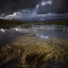 Ciel sombre sur le lac Guichard